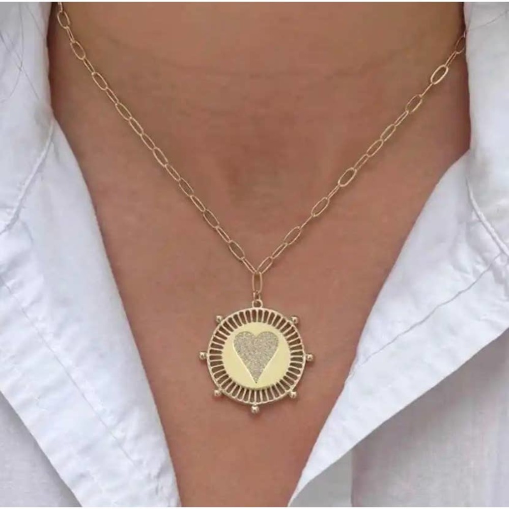 Brand New Jennifer Miller Heart Medallion Necklace